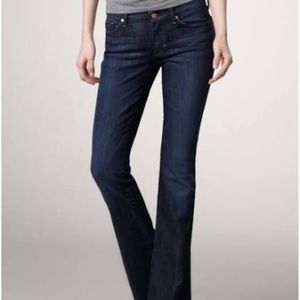 7 for all Mankind Slim Boot Cut Jeans. Dark blue denim. Size 26